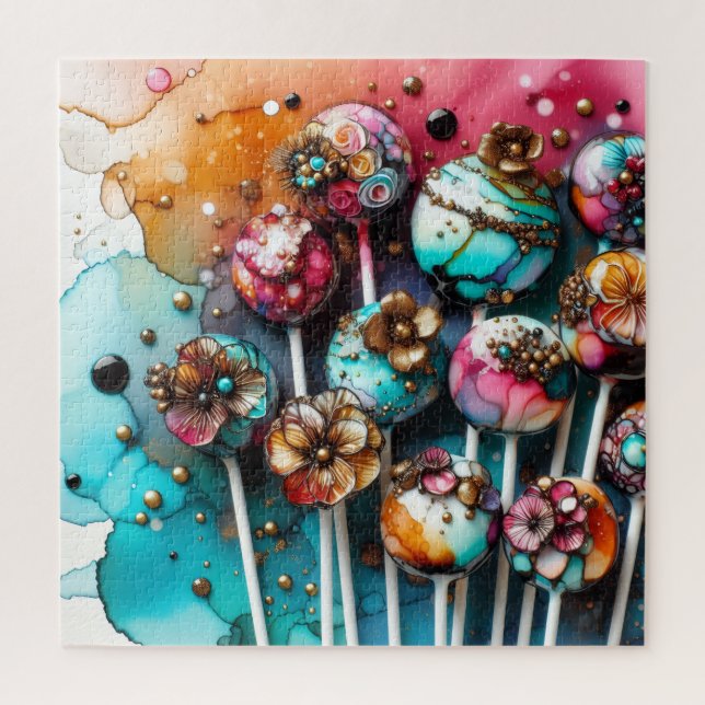 Puzzle Cake Pops Tinta Alcoholica (Vertical)
