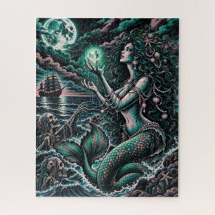 Puzzle Cala de las Sirenas Fantasía Náutica de Sirena Osc