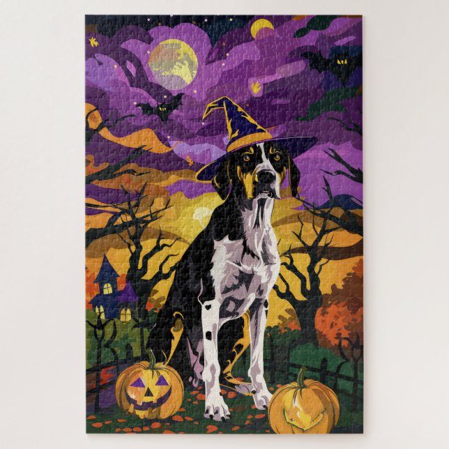 Puzzle Calabaza de brujas de Halloween para el viajero Tr (Vertical)