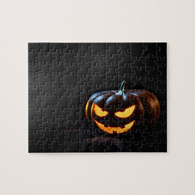 Puzzle Calabaza de Halloween Jack-O-Lantern Spooky (Horizontal)