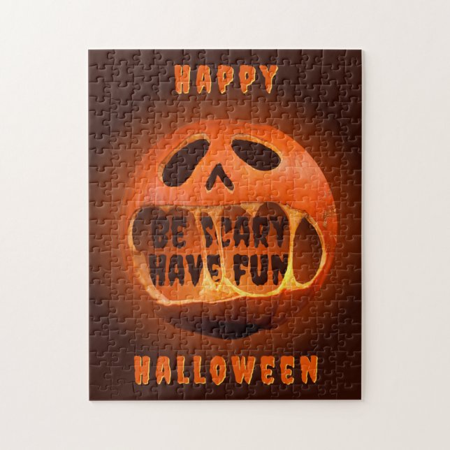 Puzzle Calabaza de juegos de la fiesta de Halloween del r (Vertical)