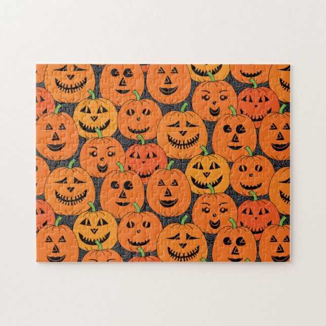 Puzzle Calabaza de la linterna de Halloween Jack-o' (Horizontal)