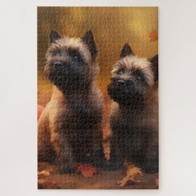 Puzzle Calabaza deslumbrante de Cairn Terrier (Vertical)