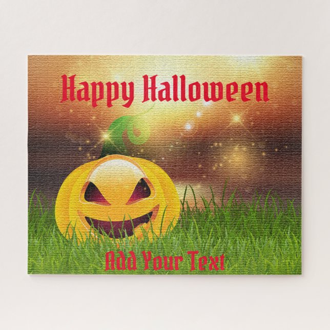 Puzzle Calabaza feliz de Halloween (Horizontal)