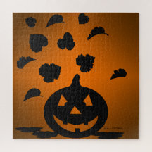 Calabaza y hojas silueta