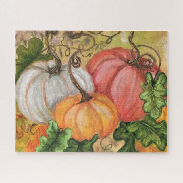 Puzzle Calabazas - Arte acuarela (Horizontal)