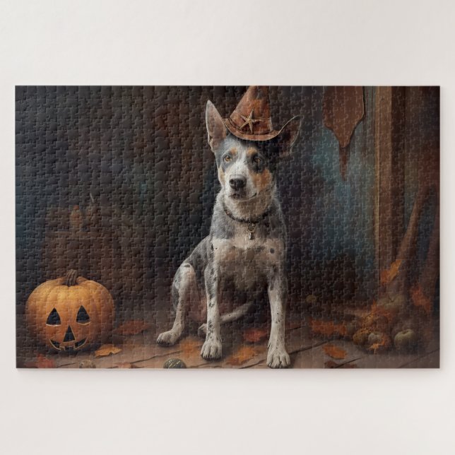 Puzzle Calabazas Australian Cattle Halloween de Terror (Horizontal)