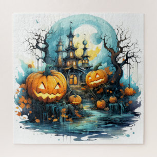 Puzzle Calabazas brillantes después de la luz de la luna