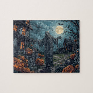 Puzzle Calabazas de Fantasma de Halloween Espeluznante Lu