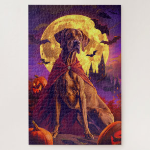 Puzzle Calabazas de vampiro Vizsla espeluznantes de Hallo