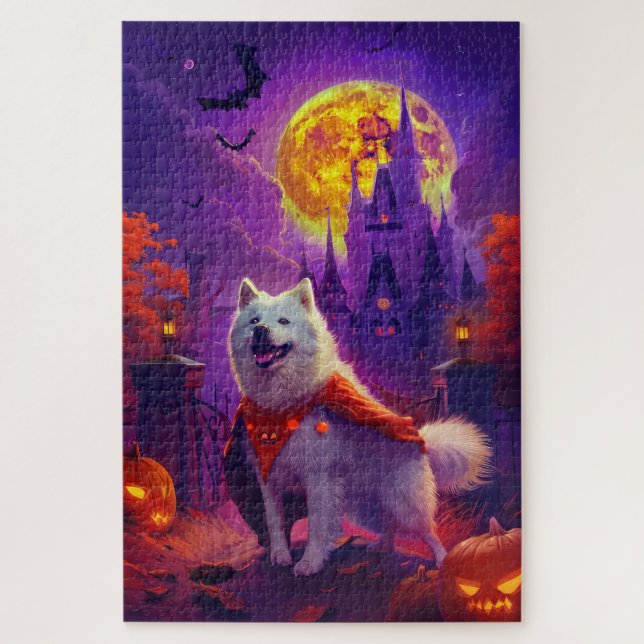 Puzzle Calabazas de vampiros de Halloween con miedo (Vertical)