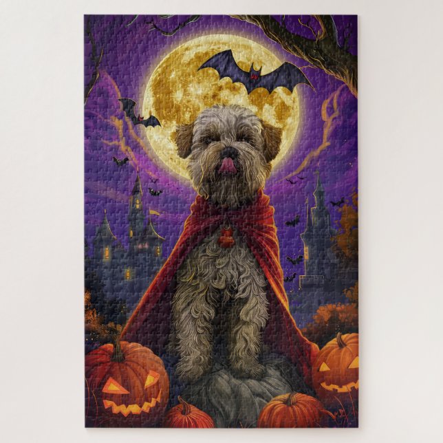 Puzzle Calabazas de vampiros de Halloween Wheaten Terrier (Vertical)