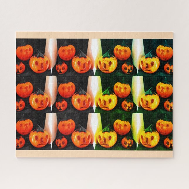 Puzzle Calabazas espeluznantes de Halloween (Horizontal)
