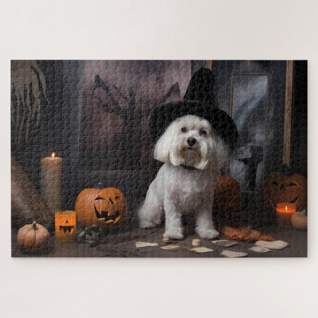 Puzzle Calabazas maltesas asustan a Halloween (Horizontal)