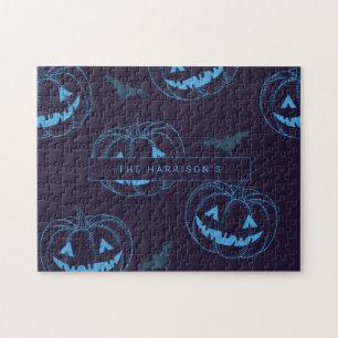 Puzzle Calabazas Murciélagos Chic Nombre de Halloween