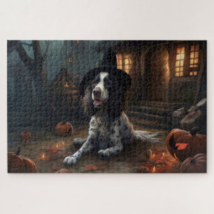 Puzzle Calabazas Spaniel de Springer Inglés Halloween Esp