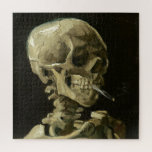 Puzzle Calavera con cigarrillo de Van Gogh Pintura Art<br><div class="desc">Pinturas expresionistas de Van Gogh: Calavera con pintura de lienzo de cigarrillo en llamas</div>