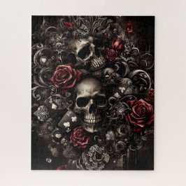 Puzzle Calavera con rosas