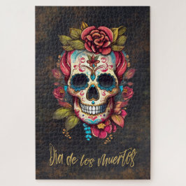 Puzzle Calavera de azúcar floral Día de los Muertos Españ
