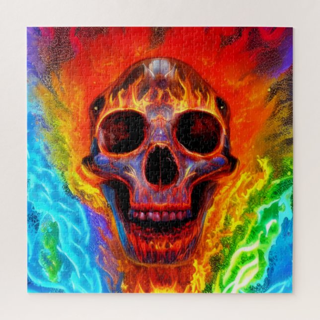 Puzzle Calavera de color (Vertical)