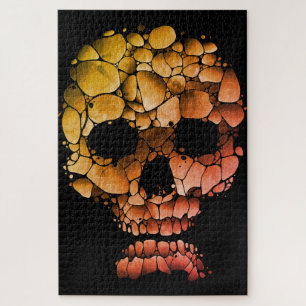 Puzzle Calavera de Piedra – Arte Gótico Único Inspirado e