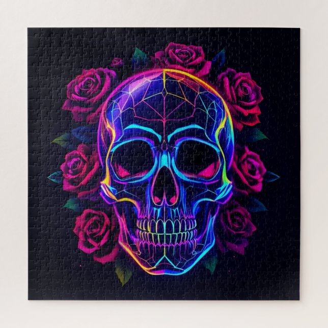 Puzzle Calavera de Rosas  (Vertical)