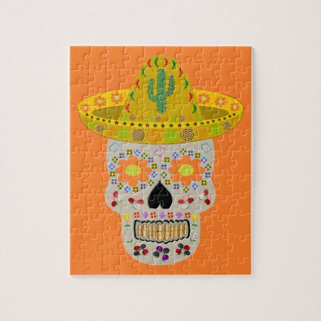 Puzzle Calavera del Día de Muertos Mexicano (Vertical)