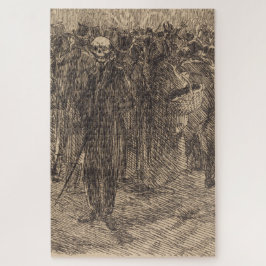 Puzzle Calavera en la multitud (por Albert Besnard)