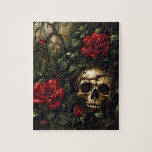 Puzzle Calavera y Rosas