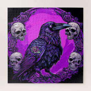Puzzle Calaveras de Cuervo Negro Regalo para Amantes del