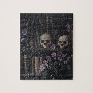 Puzzle Calaveras de la academia oscura y biblioteca