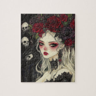 Puzzle Calaveras de Persephone y Rosas
