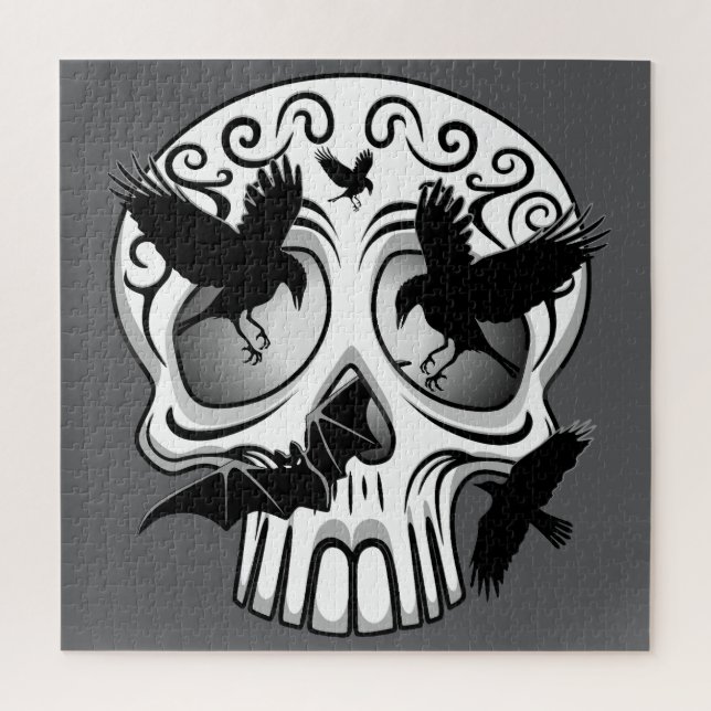 Puzzle Calaveras decorativas de Halloween (Vertical)