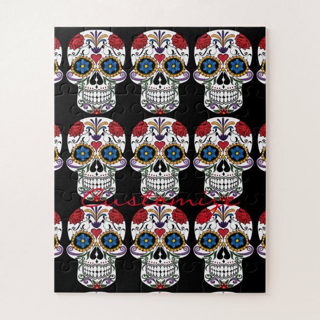 Puzzle Calaveras humanas decoradas Art Thunder_Cove (Vertical)