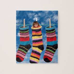 Puzzle Calcetines brillantemente coloreados