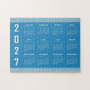 Puzzle Calendario 2027, Fret Griego, Cosmic Latte sobre A