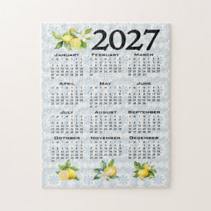 Puzzle Calendario 2027 Limones Azulejos Mediterráneos Ita