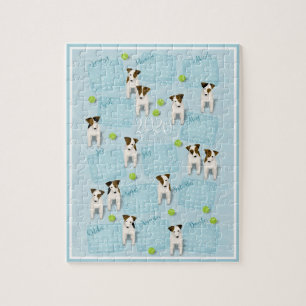 Puzzle Calendario azul 2020 de Parson Jack Russell Terrie