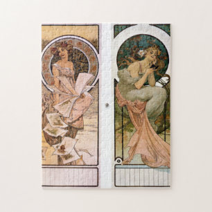 Puzzle Calendario Champagne - Alphonse Mucha