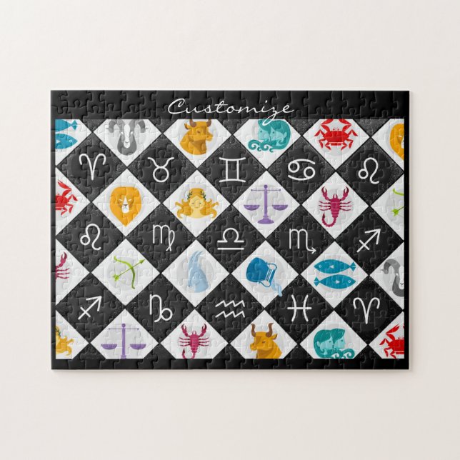 Puzzle Calendario de Astrología del Rótulo Sol Zodiaco Th (Horizontal)