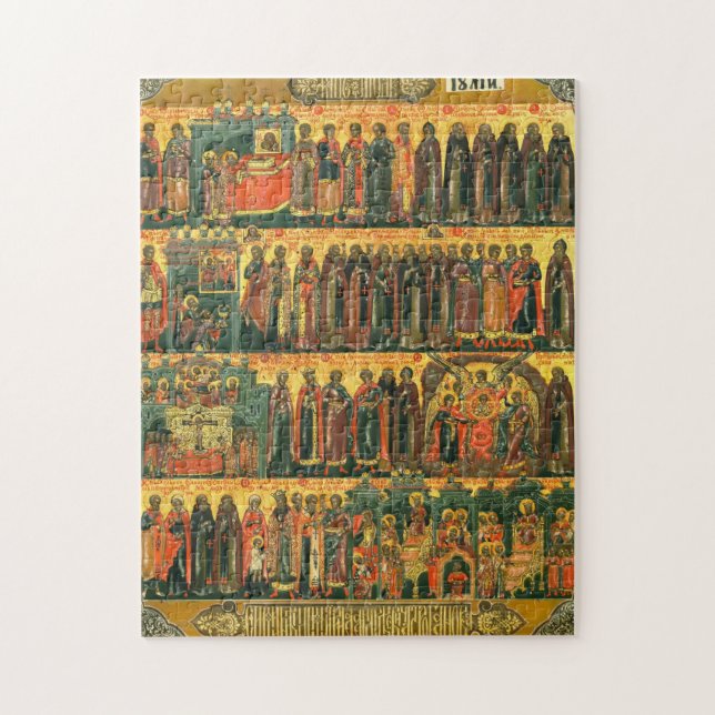 Puzzle Calendario de iconos cristianos ortodoxos, julio (Vertical)