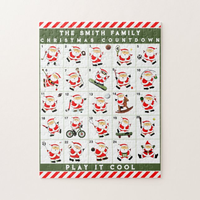 Puzzle calendario de Navidades avanzados personalizado (Vertical)