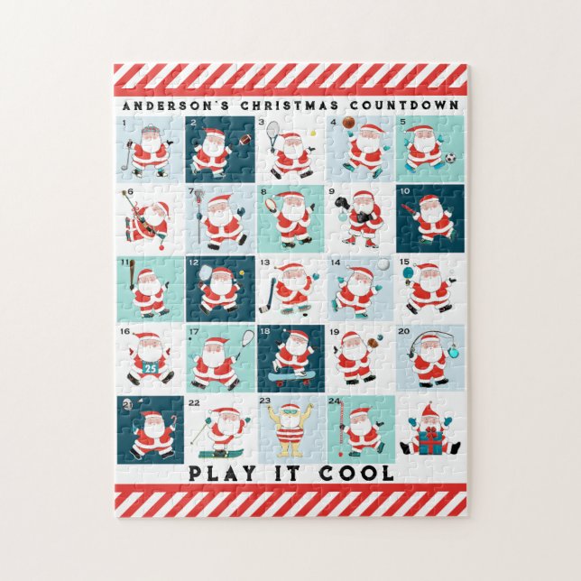 Puzzle Calendario de Navidades deportivos anticipados (Vertical)