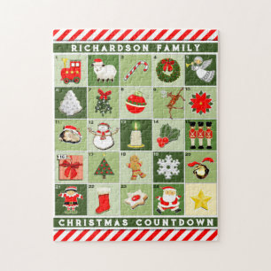 Puzzle Calendario personalizado de Adviento de Navidad