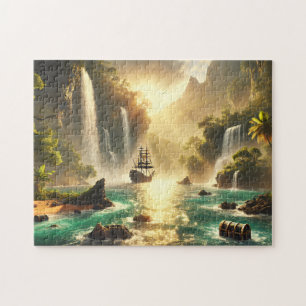 Puzzle Caleta del Tesoro Escondido Barco Pirata Cascada L