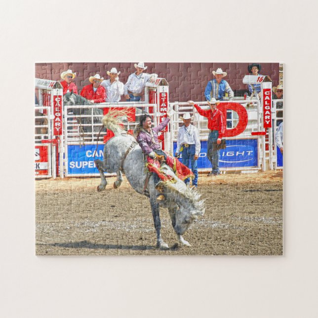 Puzzle Calgary Cowboys y Rodeo. (Horizontal)