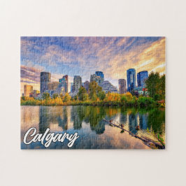 Puzzle Calgary Skyline, Alberta, Canadá