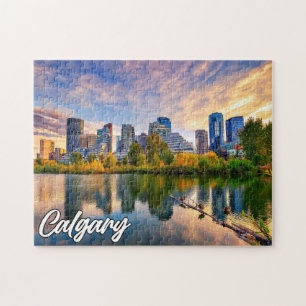 Puzzle Calgary Skyline, Alberta, Canadá