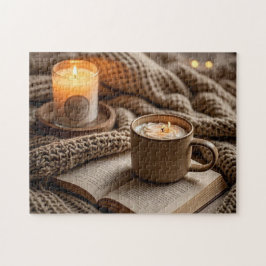 Puzzle Cálidas velas y manta por la noche