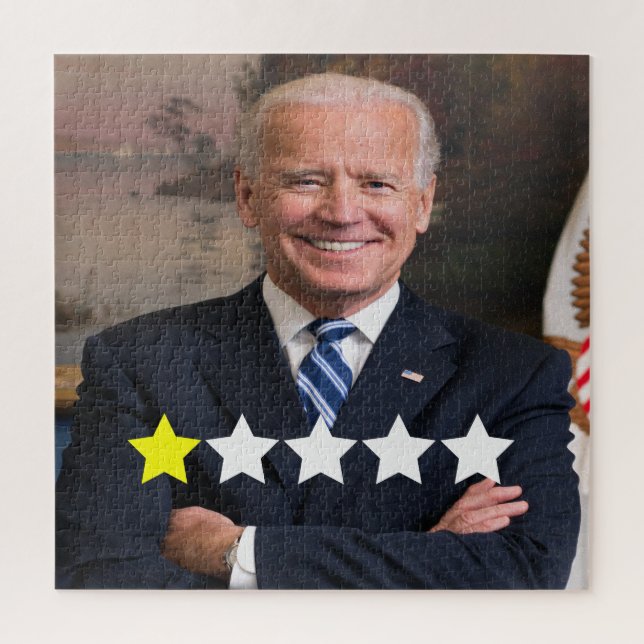 Puzzle Calificación de aprobación del presidente Joe Bide (Vertical)